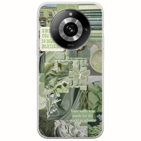 Aesthetic Green Realme 11 Pro 5G Flexible TPU (Διάφανη Σιλικόνη)