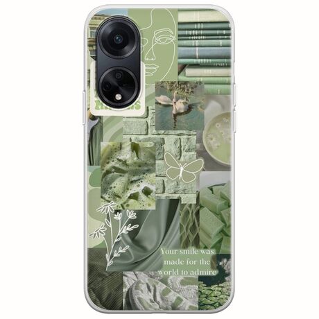 Aesthetic Green Oppo A98 5G Flexible TPU (Διάφανη Σιλικόνη)