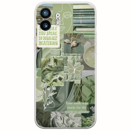 Aesthetic Green Nothing Phone (2) Flexible TPU (Διάφανη Σιλικόνη)