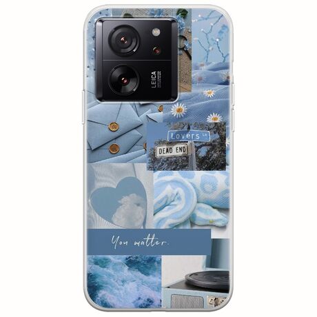 Aesthetic Blue Xiaomi 13T Pro 5G Flexible TPU (Διάφανη Σιλικόνη)