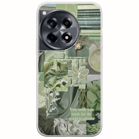 Aesthetic Green OnePlus 12 5G Flexible TPU (Διάφανη Σιλικόνη)