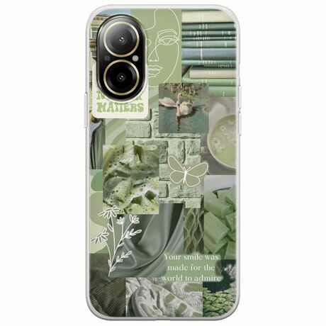 Aesthetic Green Realme C67 4G Flexible TPU (Διάφανη Σιλικόνη)