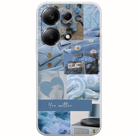 Aesthetic Blue Xiaomi Poco M6 Pro 4G Flexible TPU (Διάφανη Σιλικόνη)