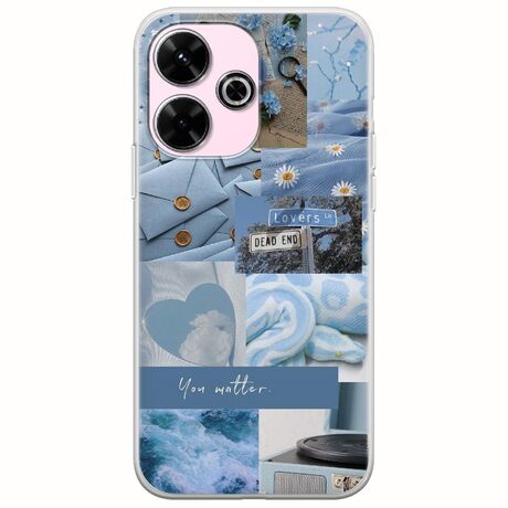 Aesthetic Blue Xiaomi Poco M6 4G Flexible TPU (Διάφανη Σιλικόνη)