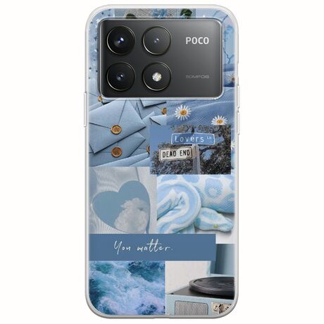 Aesthetic Blue Xiaomi Poco F6 Pro 5G Flexible TPU (Διάφανη Σιλικόνη)