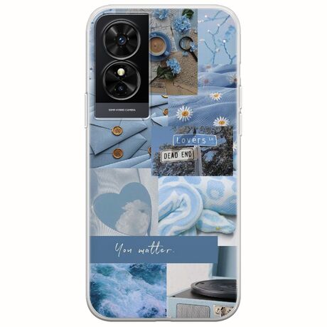 Aesthetic Blue TCL 50 SE Flexible TPU (Διάφανη Σιλικόνη)