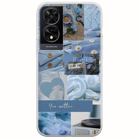 Aesthetic Blue TCL 505 Flexible TPU (Διάφανη Σιλικόνη)