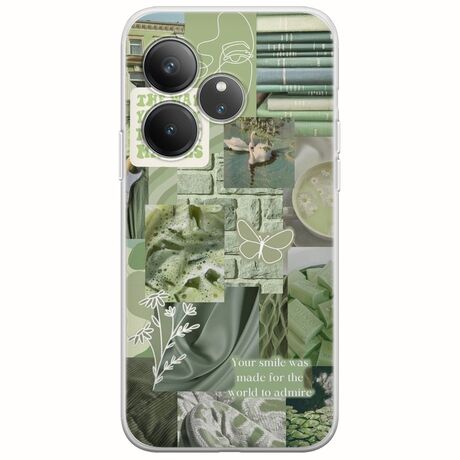 Aesthetic Green Realme GT 6 5G Flexible TPU (Διάφανη Σιλικόνη)