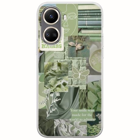 Aesthetic Green Huawei Nova 10 SE Flexible TPU (Διάφανη Σιλικόνη)