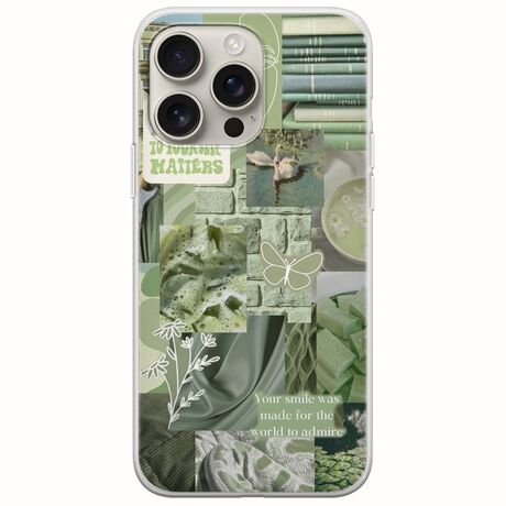 Aesthetic Green iPhone 16 Pro Flexible TPU (Διάφανη Σιλικόνη)
