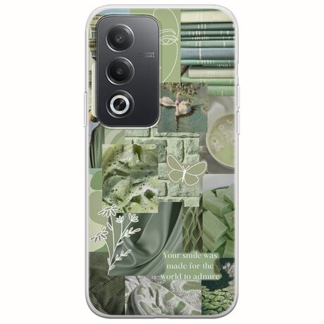 Aesthetic Green Oppo A80 5G Flexible TPU (Διάφανη Σιλικόνη)