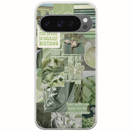 Aesthetic Green Google Pixel 9 Pro XL 5G Flexible TPU (Διάφανη Σιλικόνη)