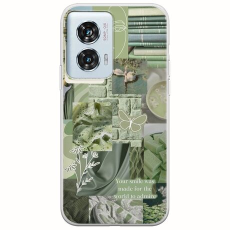 Aesthetic Green Motorola Edge 50 Fusion 5G Flexible TPU (Διάφανη Σιλικόνη)