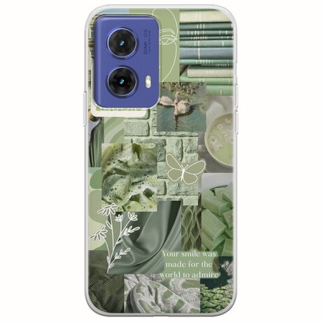 Aesthetic Green Motorola Moto G85 5G Flexible TPU (Διάφανη Σιλικόνη)