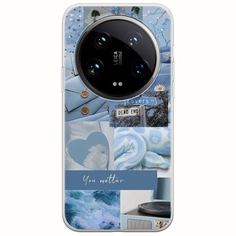 Aesthetic Blue Xiaomi 14 Ultra 5G Flexible TPU (Διάφανη Σιλικόνη)