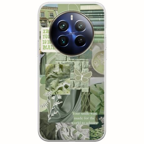 Aesthetic Green Realme 12+ 5G Flexible TPU (Διάφανη Σιλικόνη)