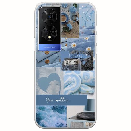 Aesthetic Blue TCL 50 5G Flexible TPU (Διάφανη Σιλικόνη)