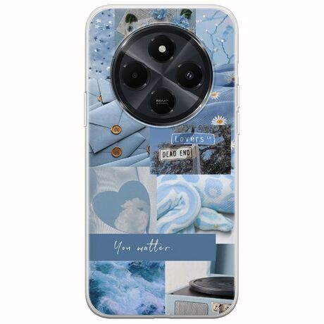 Aesthetic Blue Xiaomi Redmi 14C Flexible TPU (Διάφανη Σιλικόνη)