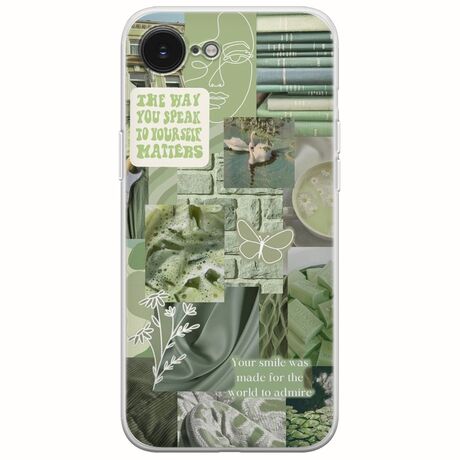 Aesthetic Green iPhone 16e Flexible TPU (Διάφανη Σιλικόνη)
