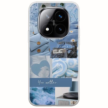 Aesthetic Blue Xiaomi Redmi Note 14 Pro+ 5G Flexible TPU (Διάφανη Σιλικόνη)