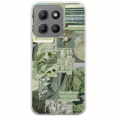 Aesthetic Green Motorola Moto G15 Flexible TPU (Διάφανη Σιλικόνη)