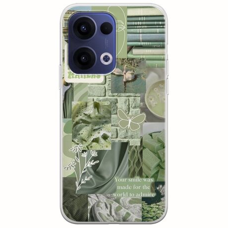Aesthetic Green Oppo Reno 13 5G Flexible TPU (Διάφανη Σιλικόνη)