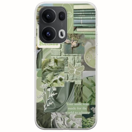 Aesthetic Green Oppo Reno 13 Pro 5G Flexible TPU (Διάφανη Σιλικόνη)