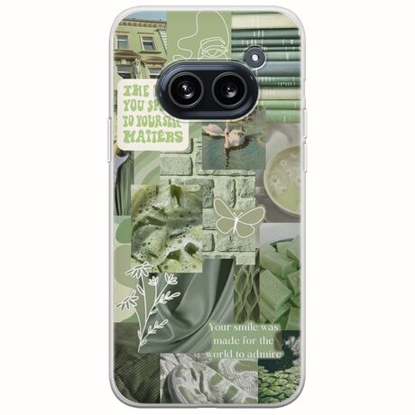 Aesthetic Green Nothing Phone (2a) 5G Flexible TPU (Διάφανη Σιλικόνη)