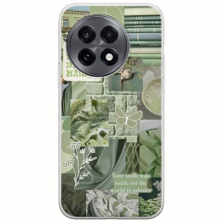 Aesthetic Green OnePlus 13R 5G Flexible TPU (Διάφανη Σιλικόνη)