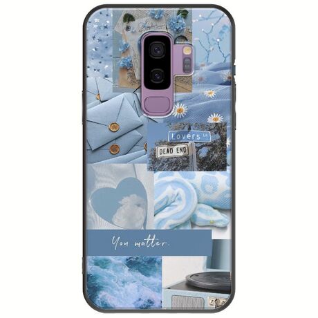 Aesthetic Blue Samsung Galaxy S9 Plus Black TPU (Μαύρη Σιλικόνη)