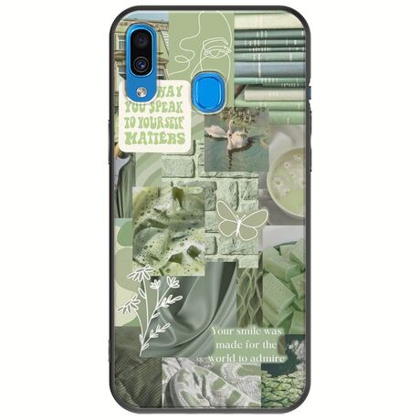 Aesthetic Green Samsung Galaxy A20e Black TPU (Μαύρη Σιλικόνη)
