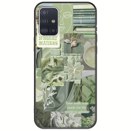 Aesthetic Green Samsung Galaxy A51 Black TPU (Μαύρη Σιλικόνη)