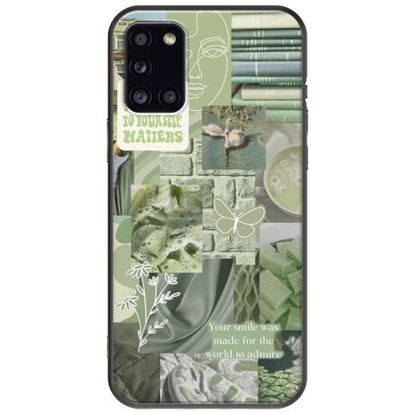 Aesthetic Green Samsung Galaxy A31 Black TPU (Μαύρη Σιλικόνη)
