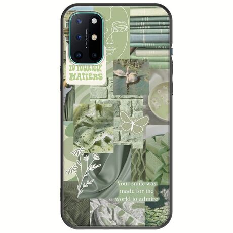 Aesthetic Green OnePlus 8T Black TPU (Μαύρη Σιλικόνη)