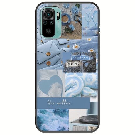 Aesthetic Blue Xiaomi Redmi Note 10 / 10s Black TPU (Μαύρη Σιλικόνη)