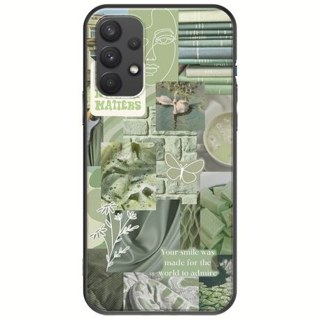 Aesthetic Green Samsung Galaxy A32 4G Black TPU (Μαύρη Σιλικόνη)