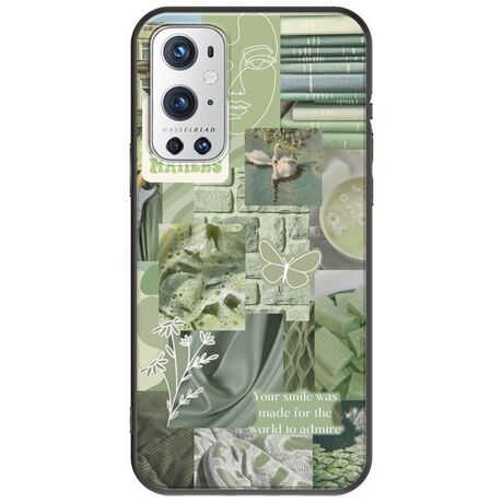 Aesthetic Green OnePlus 9 Pro Black TPU (Μαύρη Σιλικόνη)