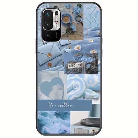 Aesthetic Blue Xiaomi Redmi Note 10 5G Black TPU (Μαύρη Σιλικόνη)