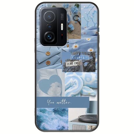 Aesthetic Blue Xiaomi 11T / 11T Pro Black TPU (Μαύρη Σιλικόνη)