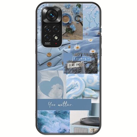 Aesthetic Blue Xiaomi Redmi Note 11 / 11s Black TPU (Μαύρη Σιλικόνη)