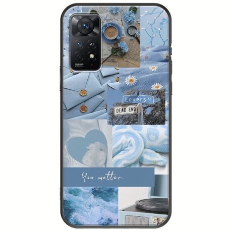 Aesthetic Blue Xiaomi Redmi Note 11 Pro 4G / 5G Black TPU (Μαύρη Σιλικόνη)