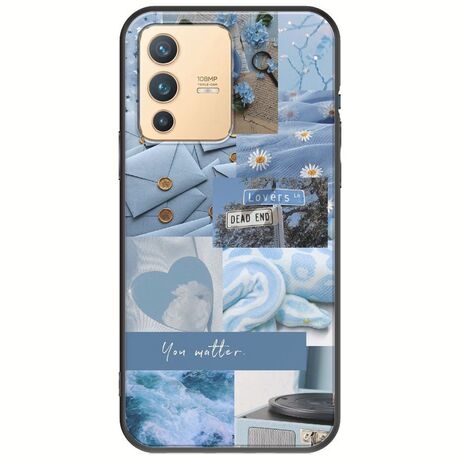 Aesthetic Blue Vivo V23 5G Black TPU (Μαύρη Σιλικόνη)
