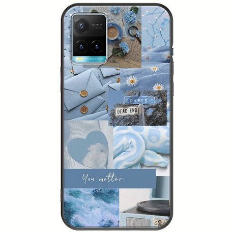 Aesthetic Blue Vivo Y33s Black TPU (Μαύρη Σιλικόνη)