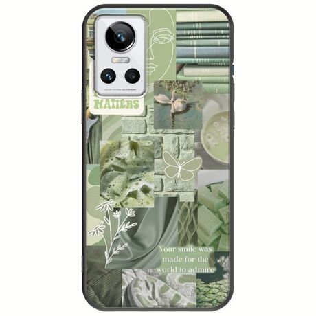 Aesthetic Green Realme GT Neo 3 Black TPU (Μαύρη Σιλικόνη)