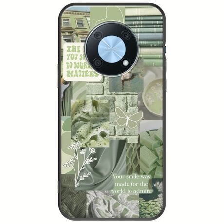 Aesthetic Green Huawei Nova Y90 Black TPU (Μαύρη Σιλικόνη)