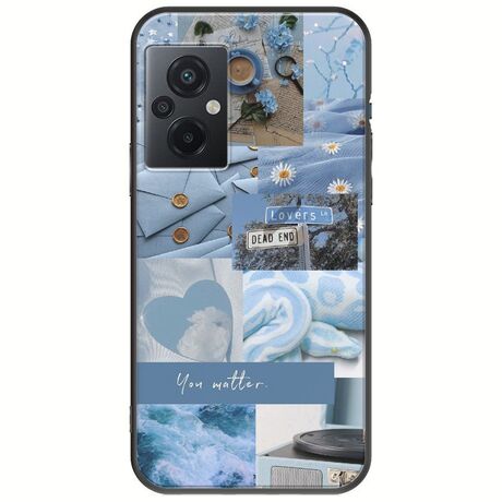 Aesthetic Blue Xiaomi Poco M5 Black TPU (Μαύρη Σιλικόνη)