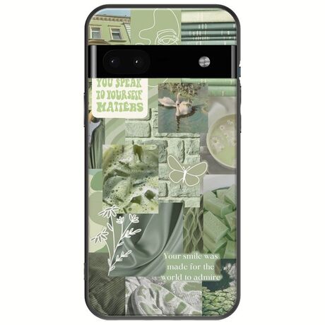 Aesthetic Green Google Pixel 6a 5G Black TPU (Μαύρη Σιλικόνη)