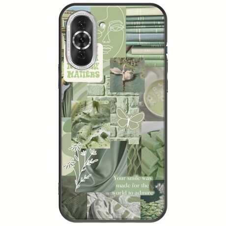 Aesthetic Green Huawei Nova 10 Pro Black TPU (Μαύρη Σιλικόνη)