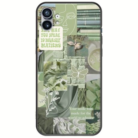 Aesthetic Green Nothing Phone (1) Black TPU (Μαύρη Σιλικόνη)