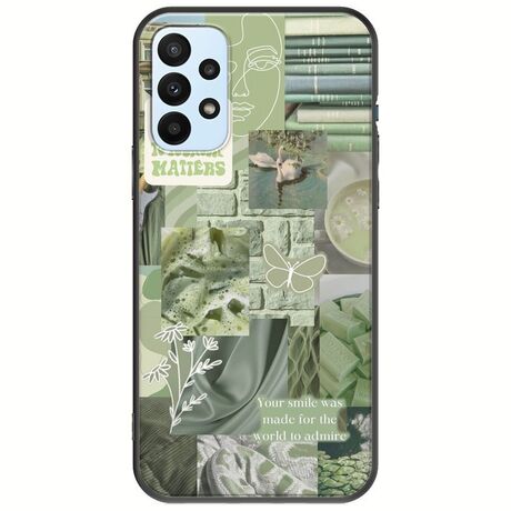 Aesthetic Green Samsung Galaxy A23 5G Black TPU (Μαύρη Σιλικόνη)